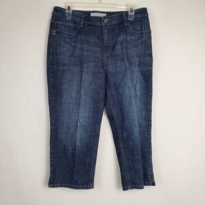 Chico's Platinum Size 1 (8) Ultimate Fit Crop Slim Fit Jean